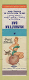 Matchbook Cover - Manhattan Bar Findlay OH pinup