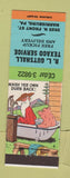 Matchbook Cover - Guttershall Texaco oil gas service Harrisburg PA hillbilly