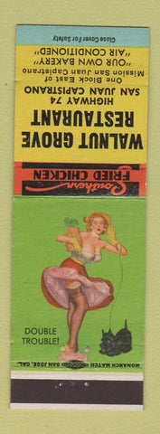 Matchbook Cover - Walnut Grove Restaurant San Juan Gapistrano CA pinup