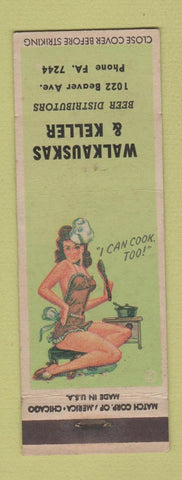 Matchbook Cover - Walkauskas & Keller Beer Distributors Pittsburgh PA pinup