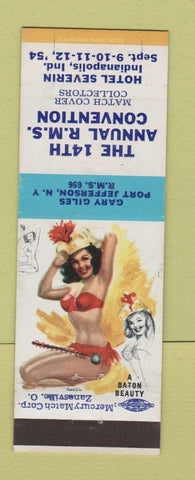 Matchbook Cover - RMS Convention 1954 Indianapolis IN pinup