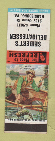 Matchbook Cover - Seibert's Deli Harrisburg PA fishing scene