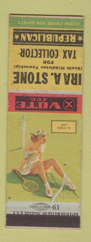 Matchbook Cover - Ira Stone Tax Collector South Middleton Township