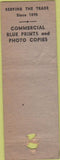 Matchbook Cover - United States Blue Print Paper Co Chiacgo IL POOR