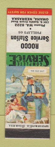 Matchbook Cover - Rocco Phillips 66 oil gas Omaha NE