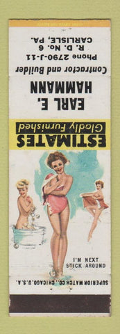 Matchbook Cover - Earl Hammann Contractor Carlisle PA I'm Next