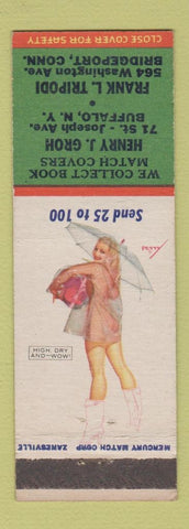 Matchbook Cover - Match Collectors Bridgeport CT Buffalo NY pinup
