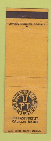 Matchbook Cover - Union Paper & Twine Detroit MI WEAR