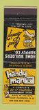 Matchbook Cover - Handy Man Shoppe Lumber East Paterson NJ
