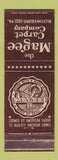 Matchbook Cover - Magee Carpet Company Bloomsburg PA