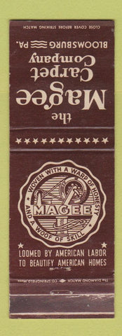 Matchbook Cover - Magee Carpet Company Bloomsburg PA