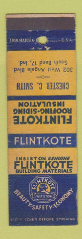 Matchbook Cover - Flintkote Roofing Siding Insulation South Bend IN
