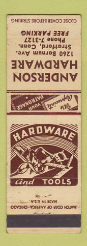 Matchbook Cover - Anderson Hardware Stratford CT