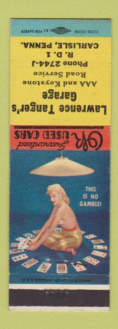 Matchbook Cover - Lawrence Tanger's Garage Carlisle PA pinup
