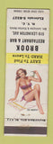 Matchbook Cover - Brook Restaurant Bar New York City pinup