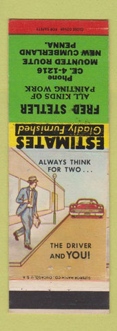 Matchbook Cover - Fred Stetler Painting New Cumberland PA