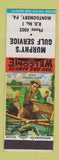 Matchbook Cover - Murphy's Gulf oil gas Montgomery PA