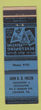 Matchbook Cover - John Miller Magazines Newspapers Lebanon PA photo