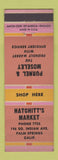 Matchbook Cover - Purnel & Moseley Grocery Hatchitt's Market Palm Springs CA
