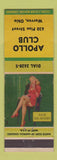 Matchbook Cover - Apollo Club Warren OH pinup