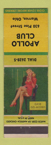 Matchbook Cover - Apollo Club Warren OH pinup