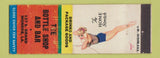Matchbook Cover - Bottle Shop and Bar Monroe LA pinup WEAR