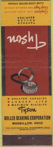 Matchbook Cover - Tyson Roller Bearings Massillion OH