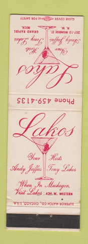 Matchbook Cover - Lakos Restaurant Grand Rapids MI
