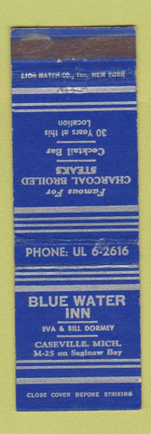 Matchbook Cover - Blue Water Inn Caseville MI