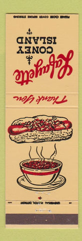 Matchbook Cover Lafayette Coney Island Detroit Saginaw MI San Jose Cupertino CA