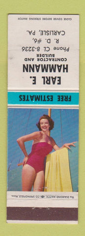 Matchbook Cover - Earl Hammann Contractor Carlisle PA pinup