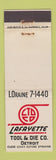 Matchbook Cover - Lafayette Tool and Die Detroit MI 1953