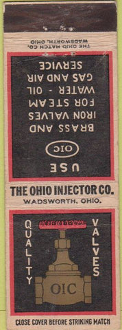 Matchbook Cover - OIC Quality Valves Wadsworth OH WEAR