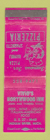 Matchbook Cover - Vivio's Northwood Inn Indian River MI pizza