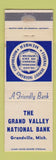 Matchbook Cover - Grand Valley National Bank Grandville MI WEAR