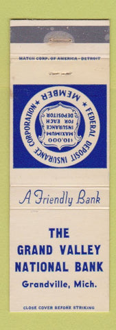 Matchbook Cover - Grand Valley National Bank Grandville MI WEAR