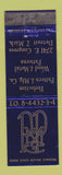 Matchbook Cover - Perfection Pattern Wood Metal Detroit MI WEAR