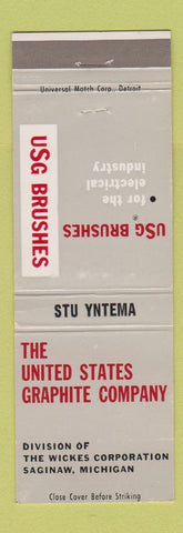 Matchbook Cover - United States Graphite Saginaw MI USG Brushes