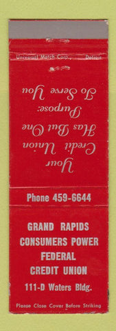 Matchbook Cover - Grand Rapids Consumers Power Credit Union MI