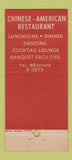 Matchbook Cover - Chi Am Chateau Montainside NJ Full Length 30 Stick