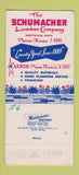 Matchbook Cover - Schumacher Lumber Hartville OH Full Length 30 Strike
