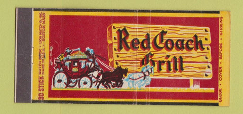 Matchbook Cover - Red Coach Grill Boston Hingham Hyannis MA 30 Stick