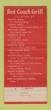 Matchbook Cover - Red Coach Grill Boston Hingham Hyannis MA 30 Stick