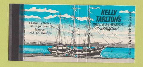 Matchbook Cover - Kelly Tarlton's Shipwrecks Museum New Zealand SAMPLE 30 Strike