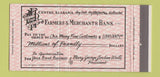 Matchbook Cover - Farmers & Merchants Bank Centre AL Full Length 30 Strike