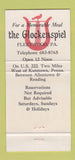 Matchbook Cover - The Glockenspiel Fleetwood PA 30 Strike
