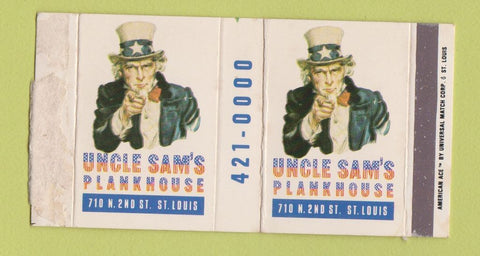 Matchbox - Uncle Sam's Plankhouse St Louis MO
