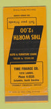 Matchbook Cover - Time Finance Columbia SC 30 Strike