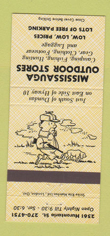 Matchbook Cover - Mississauga Outdoor Store ON 30 Strike