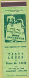 Matchbook Cover - Tasty Lunch Hamilton ON
